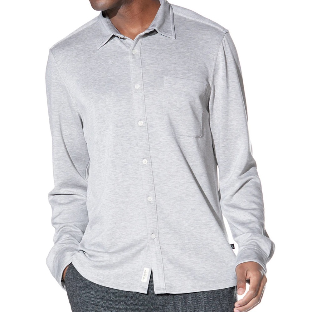 NWT Civil Society Men’s Nick Gray Casual Long Sleeve Button Down Shirt Jersey M